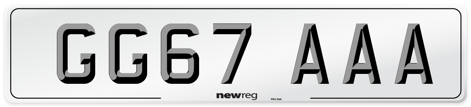 GG67 AAA Number Plate from New Reg